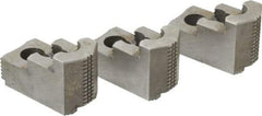 Atlas Workholding - 10" Max Chuck Diam Compatibility, Hard Steel 1.5mm x 60° Serrated Hard Lathe Top Jaws - 1.57" Wide x 2.95" Long x 1.96" High - Best Tool & Supply