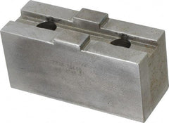 Atlas Workholding - Tongue & Groove Attachment, Square Soft Lathe Chuck Jaw - Steel, 2.12" Btw Mount Hole Ctrs, 3-15/16" Long x 1-1/2" Wide x 1.87" High, 1/2" Groove - Best Tool & Supply