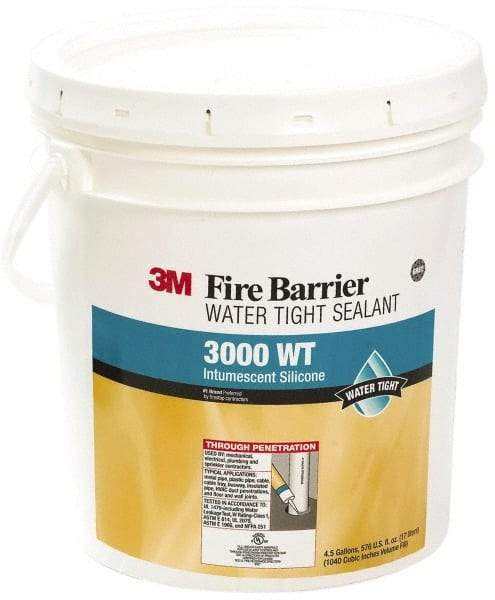 3M - 4.5 Gal Pail Gray RTV Silicone Joint Sealant - 14 to 230°F Operating Temp, Series 3000WT - Best Tool & Supply