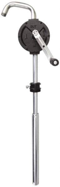 PRO-LUBE - Oil Lubrication 10 Gal/min Flow Cast Iron Rotary Hand Pump - For 15 to 55 Gal Container, Use with Diesel Fuel, Kerosene & Petroleum-Based Fluids, Do Not Use with Water-Based Media - Best Tool & Supply