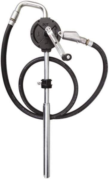 PRO-LUBE - Oil Lubrication 10 Gal/min Flow Cast Iron Rotary Hand Pump - For 15 to 55 Gal Container, Use with Diesel Fuel, Kerosene & Petroleum-Based Fluids, Do Not Use with Water-Based Media - Best Tool & Supply