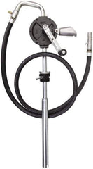 PRO-LUBE - Oil Lubrication 10 Gal/min Flow Cast Iron Rotary Hand Pump - For 15 to 55 Gal Container, Use with Alcohols, Gasoline, Naphtha & Solvents, Do Not Use with Water-Based Media - Best Tool & Supply