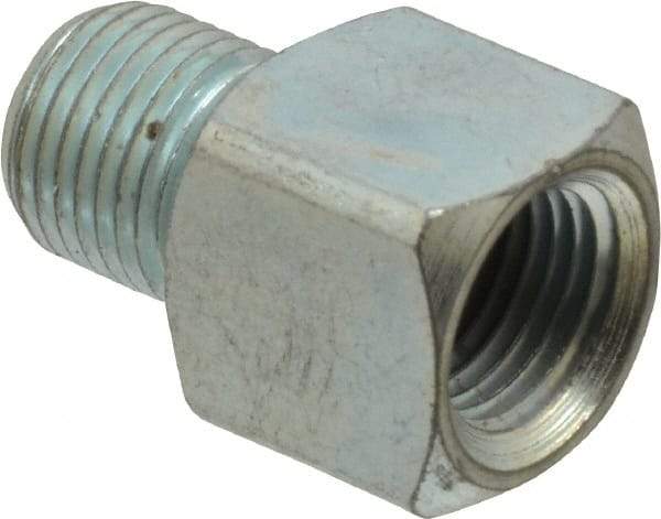 PRO-LUBE - Straight Head Angle, 1/8-27 NPT Steel Grease Fitting Adapter - 1/2" Hex - Best Tool & Supply