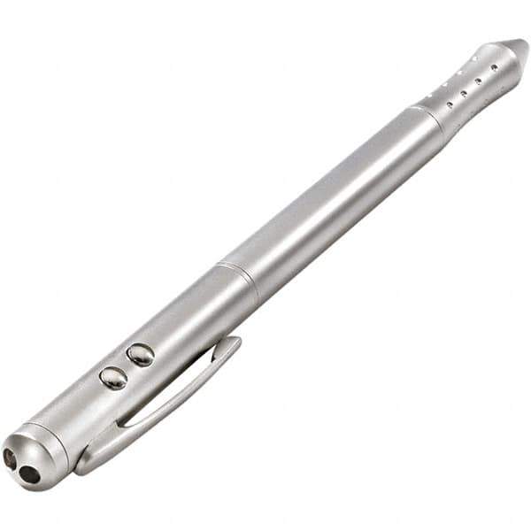 Quartet - Chrome Pen Size Laser Pointer - Silver, 4 LR41 Batteries Included - Best Tool & Supply