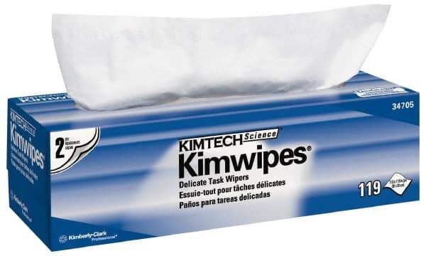 Kimtech - Dry Clean Room/Lab/Critical Task Wipes - Pop-Up, 11-3/4" x 11-3/4" Sheet Size, White - Best Tool & Supply