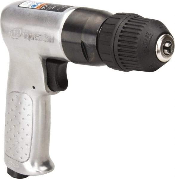 Ingersoll-Rand - 3/8" Keyless Chuck - Pistol Grip Handle, 2,000 RPM, 4 CFM, 0.5 hp, 90 psi - Best Tool & Supply