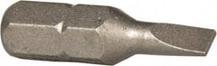 Irwin - 5/32" x 0.032" Blade, 1/4" Drive Slotted Screwdriver Bit - 1" OAL - Best Tool & Supply