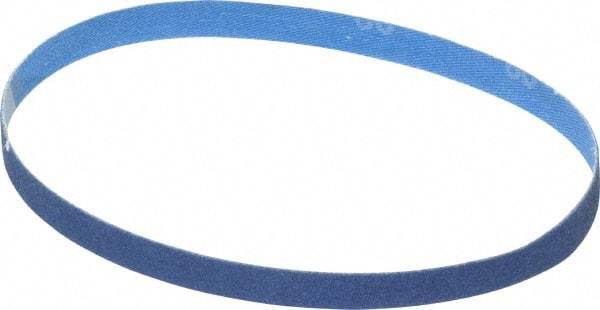 Norton - 1/2" Wide x 18" OAL, 80 Grit, Zirconia Alumina Abrasive Belt - Zirconia Alumina, Medium, Coated, X Weighted Cloth Backing, Series R823 - Best Tool & Supply