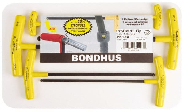 Bondhus - 6 Piece T-Handle Hex Key Set - Best Tool & Supply