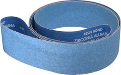 Norton - 3" Wide x 132" OAL, 60 Grit, Zirconia Alumina Abrasive Belt - Zirconia Alumina, Medium, Coated, Y Weighted Cloth Backing, Series R824 - Best Tool & Supply