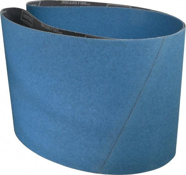 Norton - 10" Wide x 70-1/2" OAL, 60 Grit, Zirconia Alumina Abrasive Belt - Zirconia Alumina, Medium, Coated, X Weighted Cloth Backing - Best Tool & Supply