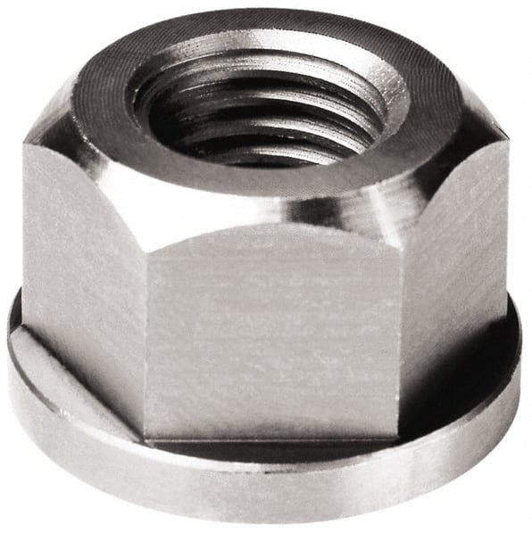 TE-CO - 5/16-18, 3/4" Flange Diam, 3/8" High, 9/16" Across Flats, Flange Nut - Best Tool & Supply