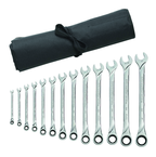 13 Piece - XL Series Combo Ratcheting Set - SAE - Roll - Best Tool & Supply