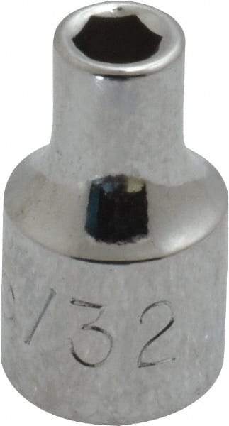 Proto - 5/32", 1/4" Drive, Standard Hand Socket - 6 Point, 7/8" OAL, Chrome Vanadium, Chrome Finish - Best Tool & Supply