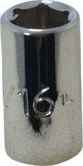 Proto - 5/16", 1/4" Drive, Standard Hand Socket - 6 Points, 7/8" OAL, Chrome Finish - Best Tool & Supply