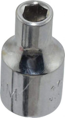 Proto - 1/4" Drive, Standard Hand Socket - 6 Points, 7/8" OAL, Chrome Finish - Best Tool & Supply