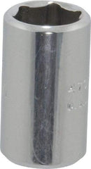 Proto - 1/4" Drive, Standard Hand Socket - 6 Points, 7/8" OAL, Chrome Finish - Best Tool & Supply