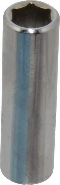 Proto - 3/8", 1/4" Drive, Deep Hand Socket - 6 Points, 2" OAL, Chrome Finish - Best Tool & Supply