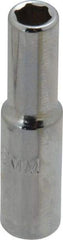 Proto - 1/4" Drive, Deep Hand Socket - 6 Points, 1-15/16" OAL, Chrome Finish - Best Tool & Supply