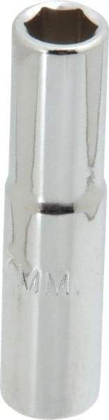 Proto - 1/4" Drive, Deep Hand Socket - 6 Points, 1-15/16" OAL, Chrome Finish - Best Tool & Supply