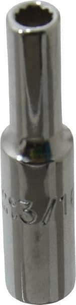 Proto - 1-1/2", 1/2" Drive, Deep Hand Socket - 12 Points, 2" OAL, Chrome Finish - Best Tool & Supply