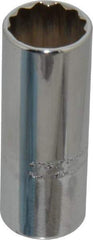 Proto - 9/16", 1/4" Drive, Deep Hand Socket - 12 Points, 2" OAL, Chrome Finish - Best Tool & Supply