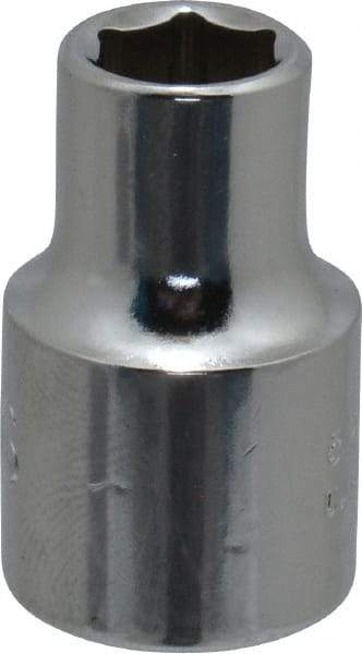 Proto - 5/16", 3/8" Drive, Standard Hand Socket - 6 Points, 1-3/32" OAL, Chrome Finish - Best Tool & Supply