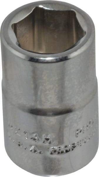 Proto - 7/16", 3/8" Drive, Standard Hand Socket - 6 Points, 1-3/32" OAL, Chrome Finish - Best Tool & Supply