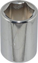 Proto - 9/16", 3/8" Drive, Standard Hand Socket - 6 Points, 1-1/8" OAL, Chrome Finish - Best Tool & Supply