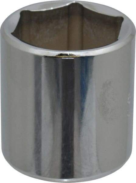 Proto - 15/16", 3/8" Drive, Standard Hand Socket - 6 Points, 1-5/16" OAL, Chrome Finish - Best Tool & Supply