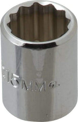 Proto - 3/8" Drive, Standard Hand Socket - 12 Points, 1-1/8" OAL, Chrome Finish - Best Tool & Supply