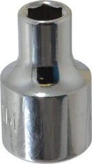 Proto - 3/8" Drive, Standard Hand Socket - 6 Points, 1-3/32" OAL, Chrome Finish - Best Tool & Supply