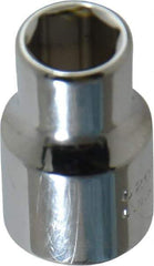 Proto - 3/8" Drive, Standard Hand Socket - 6 Points, 1-3/32" OAL, Chrome Vanadium, Chrome Finish - Best Tool & Supply