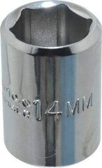 Proto - 3/8" Drive, Standard Hand Socket - 6 Points, 1-1/8" OAL, Chrome Finish - Best Tool & Supply