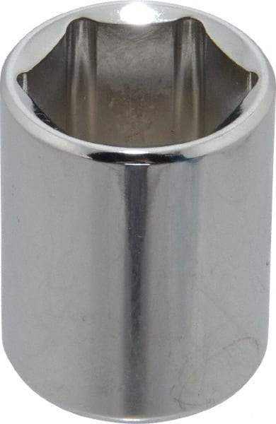 Proto - 3/8" Drive, Standard Hand Socket - 12 Points, 1-3/16" OAL, Chrome Finish - Best Tool & Supply