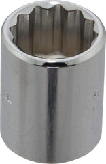 Proto - 5/8", 3/8" Drive, Standard Hand Socket - 12 Points, 1-1/8" OAL, Chrome Finish - Best Tool & Supply