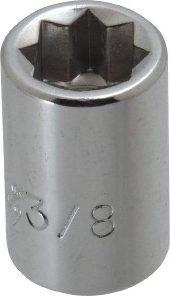 Proto - 3/8", 3/8" Drive, Standard Hand Socket - 8 Points, 1-5/64" OAL, Chrome Finish - Best Tool & Supply