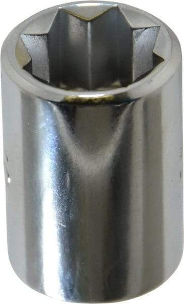 Proto - 7/16", 3/8" Drive, Standard Hand Socket - 8 Points, 1-5/64" OAL, Chrome Finish - Best Tool & Supply