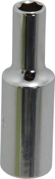 Proto - 1/4", 3/8" Drive, Deep Hand Socket - 6 Points, 2-1/8" OAL, Chrome Finish - Best Tool & Supply