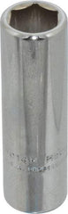 Proto - 7/16", 3/8" Drive, Deep Hand Socket - 6 Points, 2-1/8" OAL, Chrome Finish - Best Tool & Supply