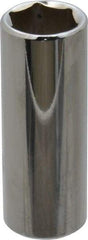 Proto - 9/16", 3/8" Drive, Deep Hand Socket - 6 Points, 2-1/8" OAL, Chrome Finish - Best Tool & Supply