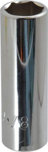 Proto - 5/8", 3/8" Drive, Deep Hand Socket - 6 Points, 2-3/4" OAL, Chrome Vanadium, Chrome Finish - Best Tool & Supply