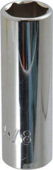 Proto - 5/8", 3/8" Drive, Deep Hand Socket - 6 Points, 2-3/4" OAL, Chrome Vanadium, Chrome Finish - Best Tool & Supply