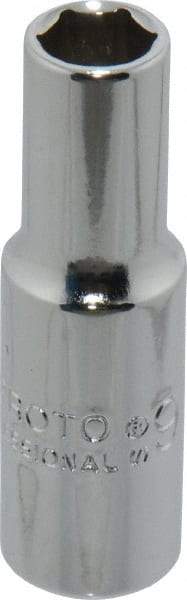 Proto - 3/8" Drive, Deep Hand Socket - 6 Points, 2-1/8" OAL, Chrome Finish - Best Tool & Supply