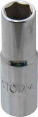 Proto - 3/8" Drive, Deep Hand Socket - 6 Points, 2-1/8" OAL, Chrome Vanadium, Chrome Finish - Best Tool & Supply