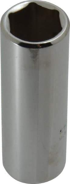 Proto - 3/8" Drive, Deep Hand Socket - 6 Points, 2-1/8" OAL, Chrome Finish - Best Tool & Supply