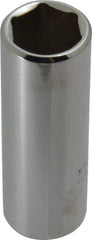 Proto - 3/8" Drive, Deep Hand Socket - 6 Points, 2-1/8" OAL, Chrome Finish - Best Tool & Supply