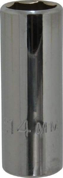 Proto - 3/8" Drive, Deep Hand Socket - 6 Points, 2-1/8" OAL, Chrome Vanadium, Chrome Finish - Best Tool & Supply