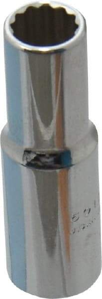 Proto - 3/8", 3/8" Drive, Deep Hand Socket - 12 Points, 2-1/8" OAL, Steel, Full Polish Finish - Best Tool & Supply