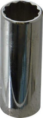 Proto - 3/4", 3/8" Drive, Deep Hand Socket - 12 Points, 2-3/4" OAL, Chrome Finish - Best Tool & Supply